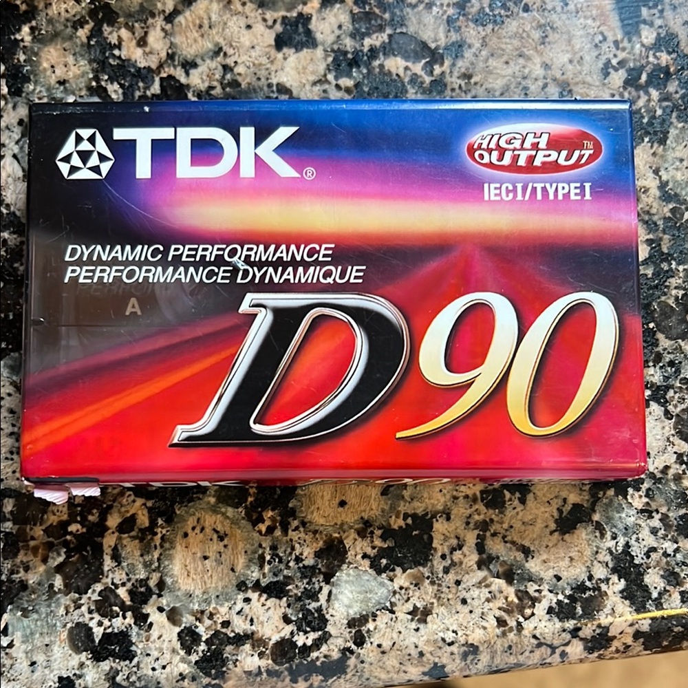 D90 High Output Cassette Tape - Red and Black